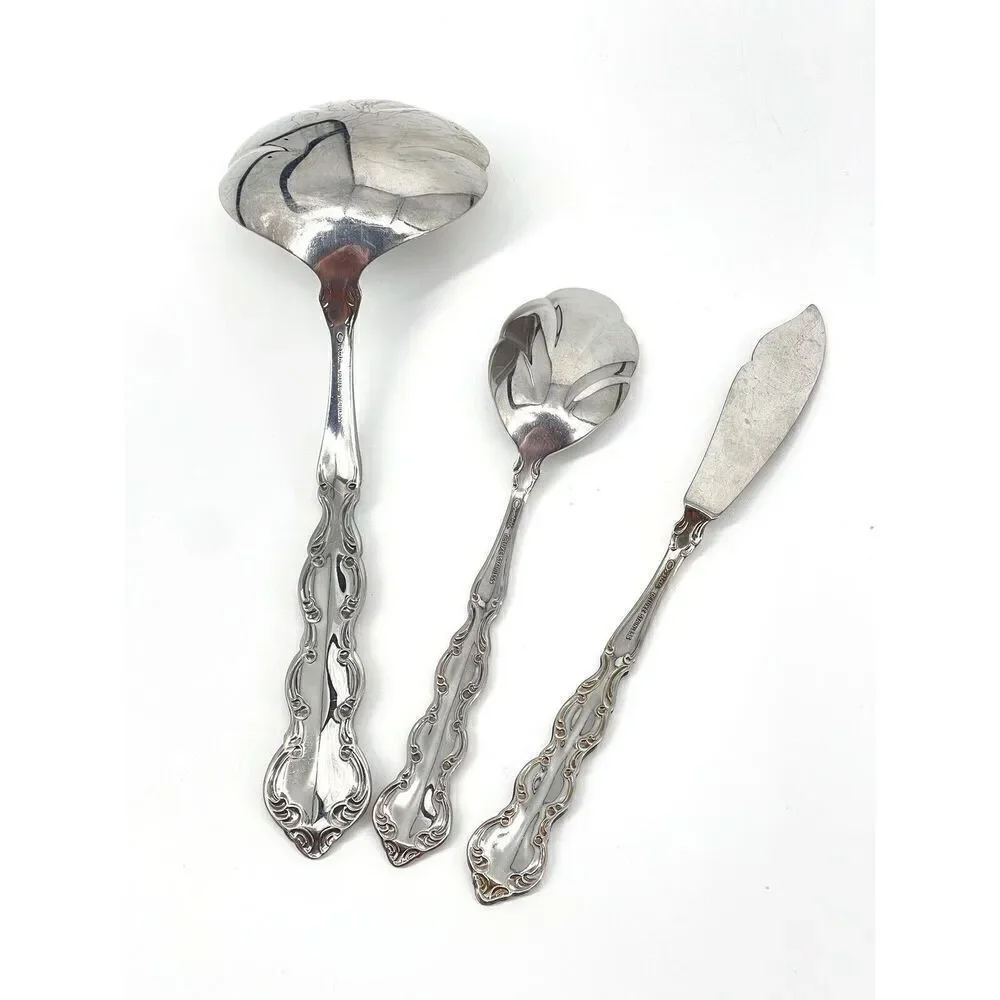Oneida Deluxe MOZART Serving Set Of 3 Sugar Spoon Ladle Master Butter Knife